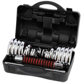 Chrómovaný činkový set v kufríku HMS STC 30 kg - NOVÝ - 3