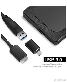 Ultra Slim prenosný externý pevný disk HDD-USB 3.0, 2TB - 3