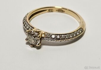 14k zlatý prsteň 0,63ct - 3