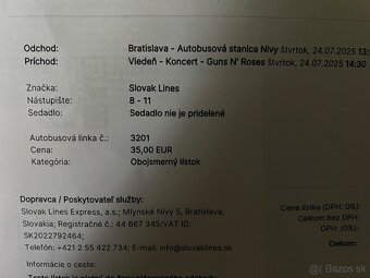 Guns N’ Roses 2ks listky - 3