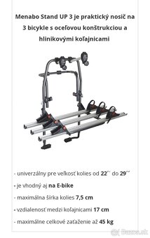 Nosič bicyklov MENABO Stand UP 3 - 3