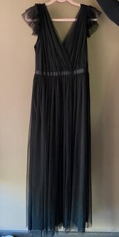 Čierne tylové šaty 36/S - 3