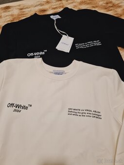 Off white mikina tričko biela s - 3
