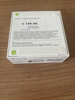 Predám nepoužité Apple air pods 4 - 3