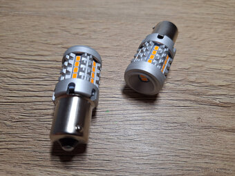 LED smerovky oranžové BA15S BAU15S W16W CANBUS - 3