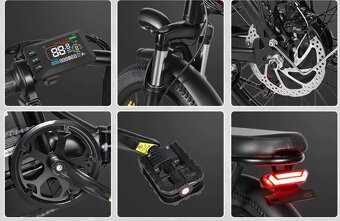 Predám nový skladací elektrobicykel Samebike CY20. - 3