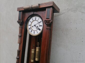 Predám starožitné  2- závažové nástenné hodiny - 3