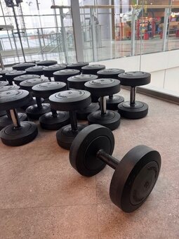 Predám polyuretánové jednoručky TECHNOGYM - 3