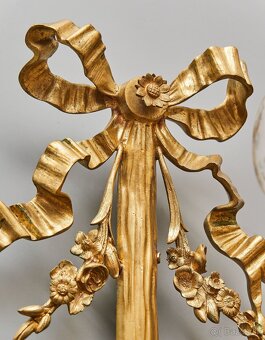 Luxusné nástenné lampy neoklasicistické – pozlátený bronz - 3