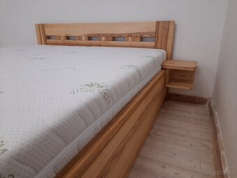 Nová jasanová masivní postel, nosnost 700 kg, Odvezem - 3