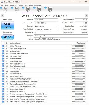 Western Digital Blue SN580 2TB, M.2 2280, NVMe (nepoužité) - 3