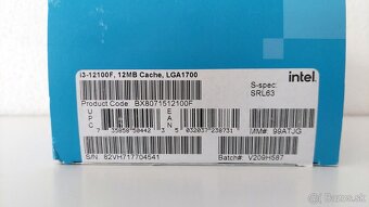 Predám procesor INTEL Core i3-12100F - 3