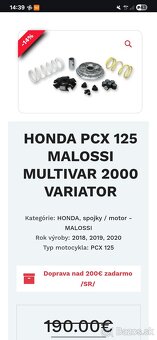 HONDA PCX 125 MALOSSI MULTIVAR 2000 VARIATOR - 3