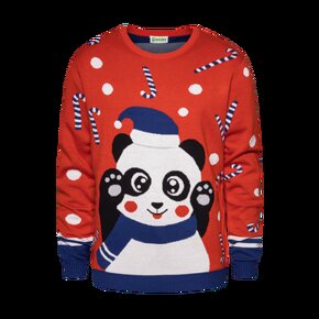 Veselý vianočný sveter Hravá panda - 3