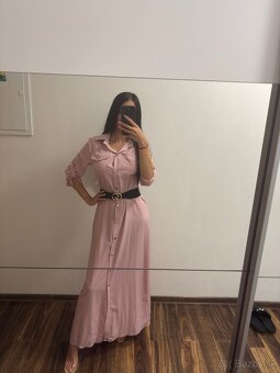 Dlhé košeľové šaty - 3