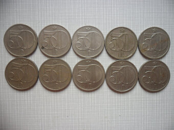 Mince ČSSR - 50 halierov - spolu 39 kusov - 3