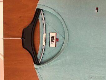 TOMMY HILFIGER originál azurove pánske tricko L - 3