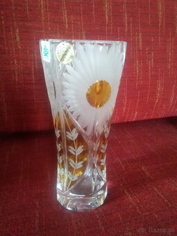 Krištáľová váza - Czechoslovakia Zlatno. Nepoužitá. - 3