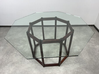 Dizajnový bambusový octagonal jedálenský stôl + 5ks stoličie - 3