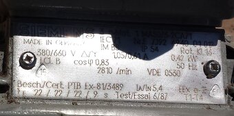 Predám elektromotor KW-0,42... ot-2800... ø-14mm ( ø 1 - 3