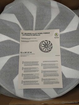Alu R 20 ŠKODA KODIAQ originál 100 % stav + letné pneu. - 3