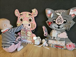 Nová drevená busy board pre deti - 3