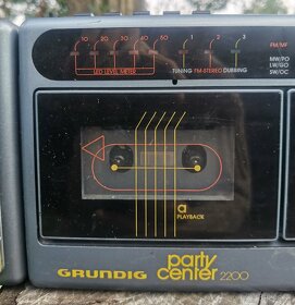 Grundig party center 2200, rádiomagnetofón Retro boombox - 3