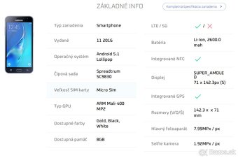 Samsung Galaxy J3 J320F 2016 - 3