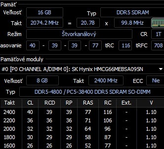 2x8GB DDR5 4800MHz SDRAM SO-DIMM - 3