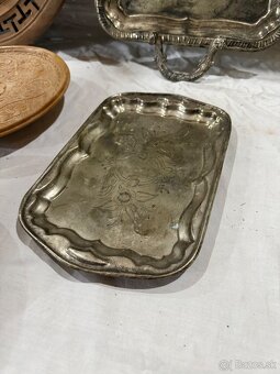 stare tacky alpaka striebro, drevo - 3