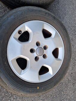 Audi Disky R15, 6J, ET38, 5x100, letné pneu 205/60 r15 - 3