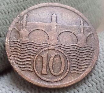 Československé medené 10haliere. - 3