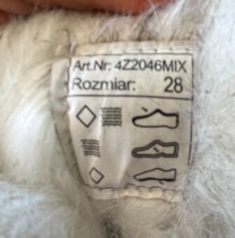 Detské zateplené biele zimné čižmy - 3