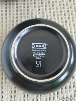 Porcelanove misky IKEA, objem 500 ml, farba cierna a modra - 3