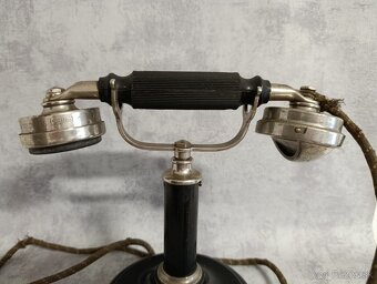 Velmi starý telefon - historicky telefon štitok Ericsson - 3