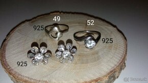 Strieborná retiazka, prstene, náušnice - 3