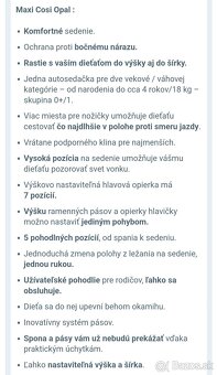 Autosedačka Maxi Cosi 0-18kg - 3