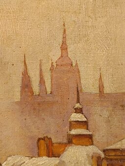 Obraz, Praha Karlův most, olej plátno 50x35 - 3
