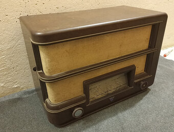 Staré retro bakelitové rádio Rektra RA90, ČSR 1939 - 3