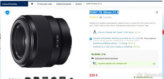 Sony FE 50mm f/1.8 FULL FRAME - ako novy - 3