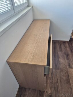 Predám IKEA komodu MALM, 6 zásuviek – svetlý dub - 3