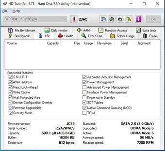 Predam 3.5" 500GB HDD Hard disk Seagate  Model: ST3500413AS - 3