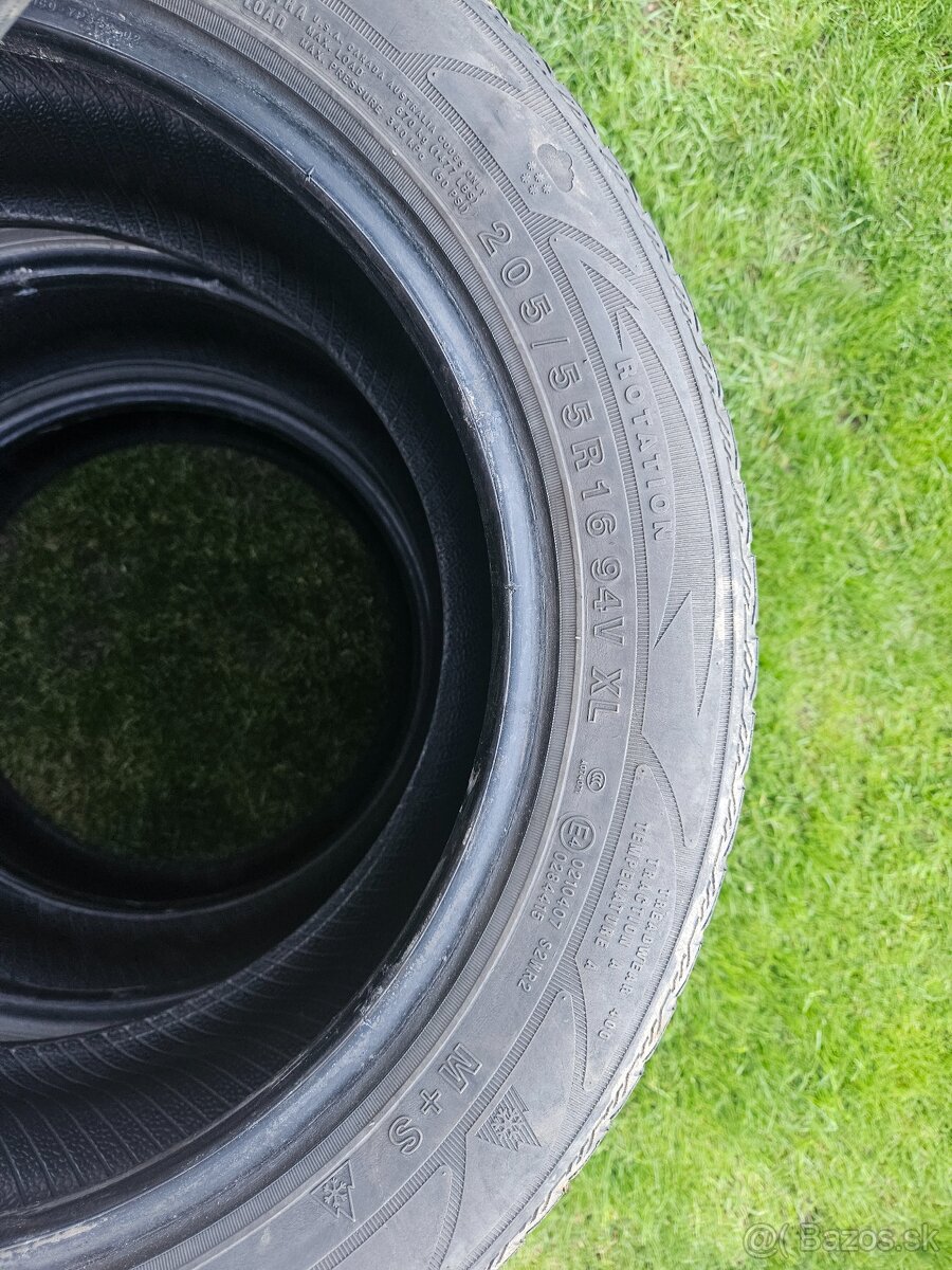 Predám celoročné pneumatiky. 205x55 R16 - 4