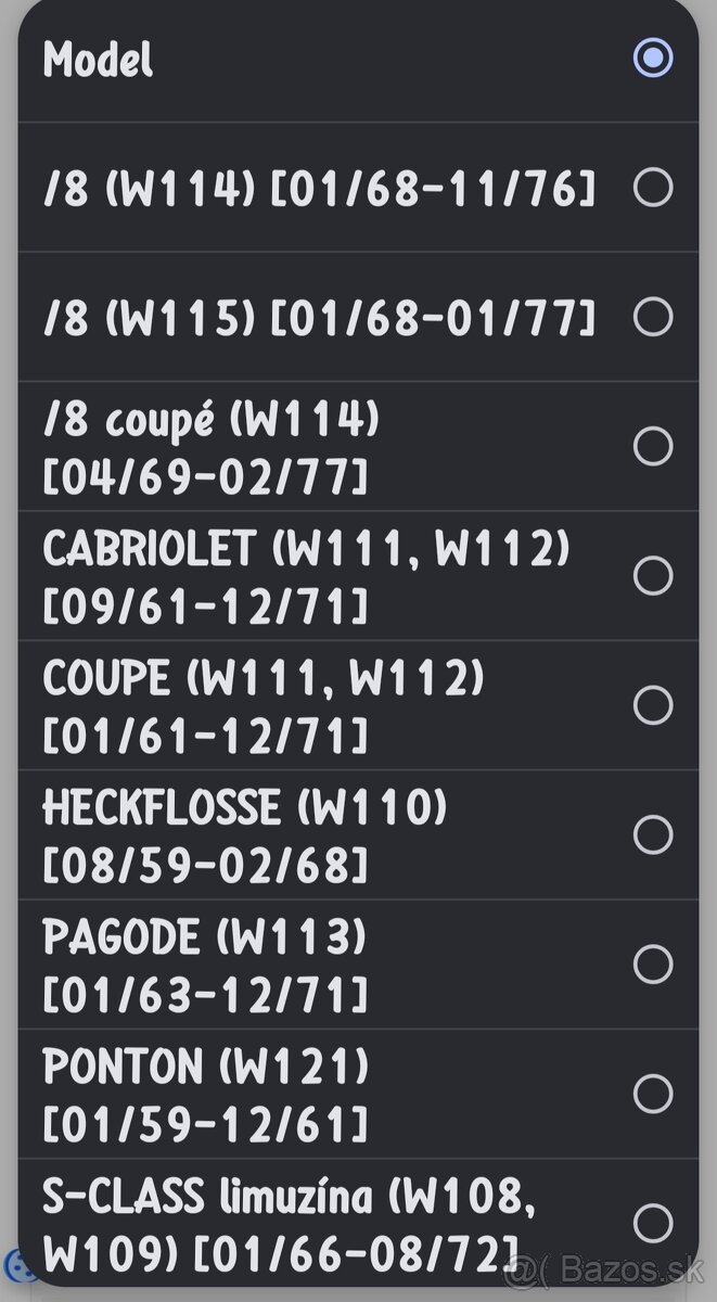 Mercedes-Benz W108, W110, W111, W112, W113, W114, W115 - 4