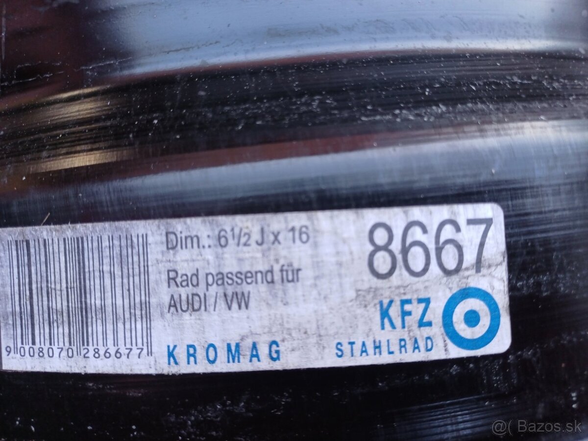 Plech.disky Skoda/VW/Seat/Audi R16, 5x112 - 4