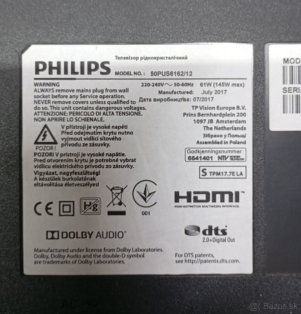 Philips 50PUS6162 - Smart TV, 127cm - 4