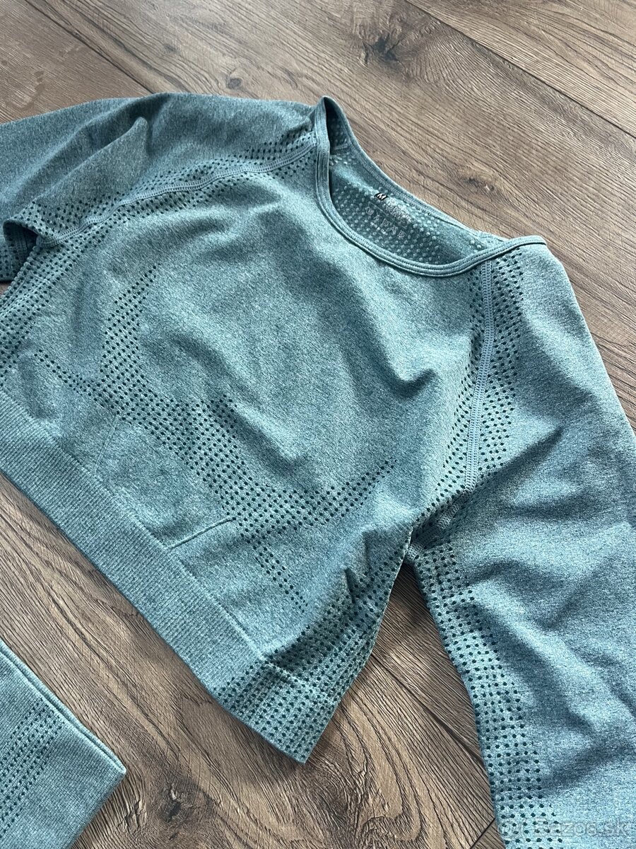 Damsky mentolovy elasticky 3 ks set na cvicenie, vel. M - 4