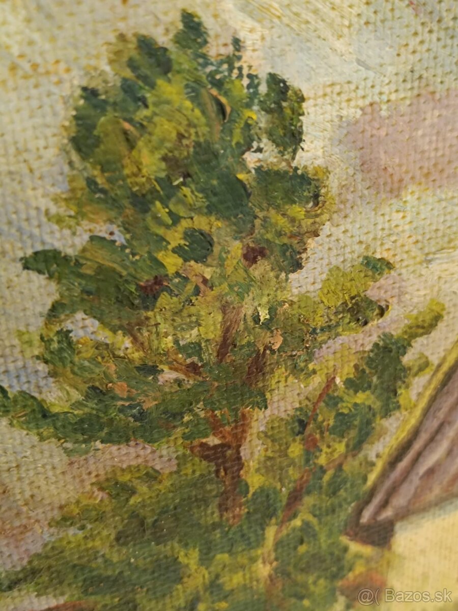 Obraz Šumavská chalupa, olej 31x40 - 4