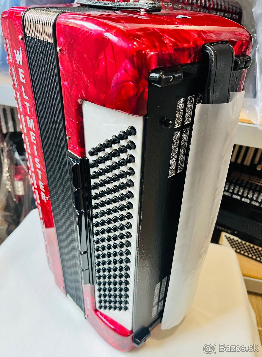 Predám NOVÝ akordeón WELTMEISTERS SAPHIR 120 BASOVÝ - 11/5 - 4