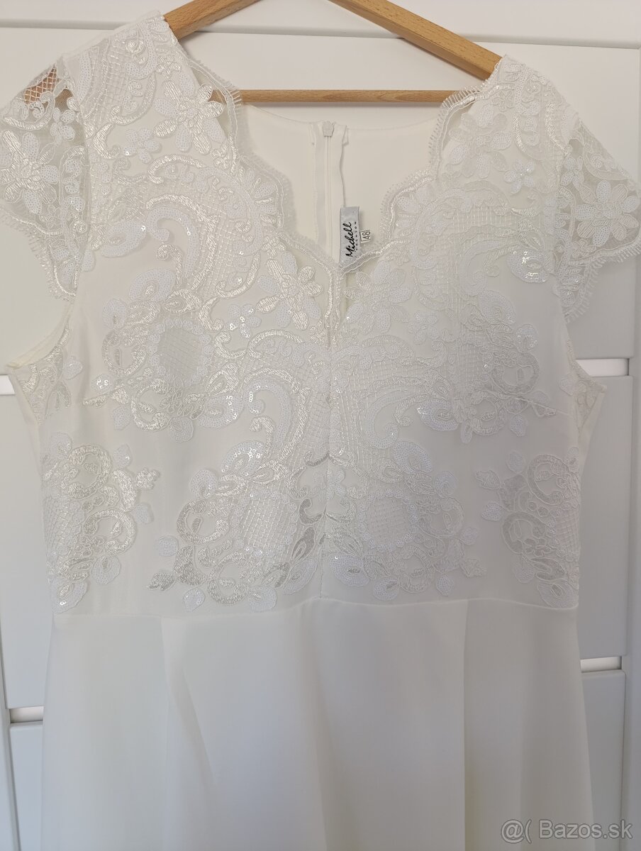 Biele svadobné šaty 48 - 4